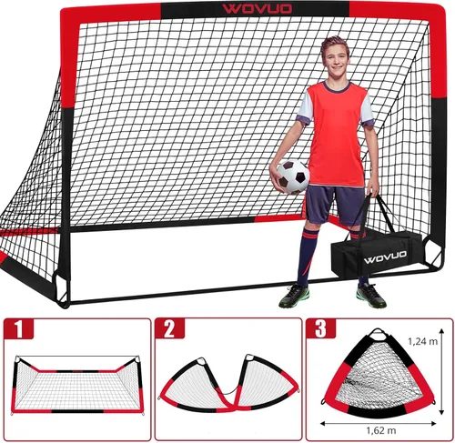 Miniatura 5 de Kids Soccer Goals for Backyard Set of 2, 6x4 ft Portable Toddler Soccer Goal Training Equipment with Soccer Target, Ball, Cones, Soccer Net for Kids