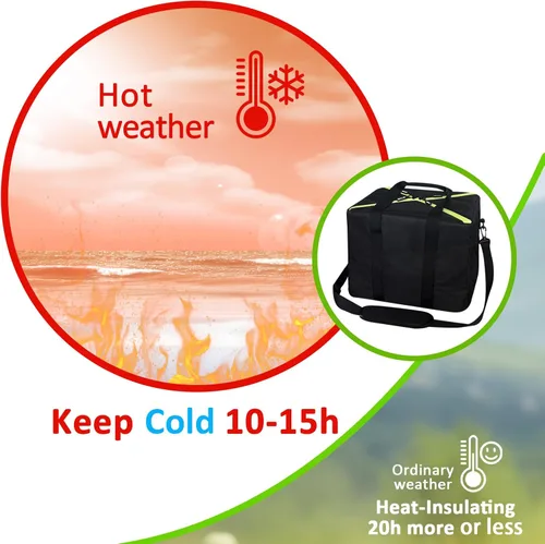 Miniatura 7 de Collapsible Ice Bucket for Drinks, White Party Cooler with Insulated Lining & Carry Handles, Portable Folding Champagne Wine Beer Bucket for Indoor
