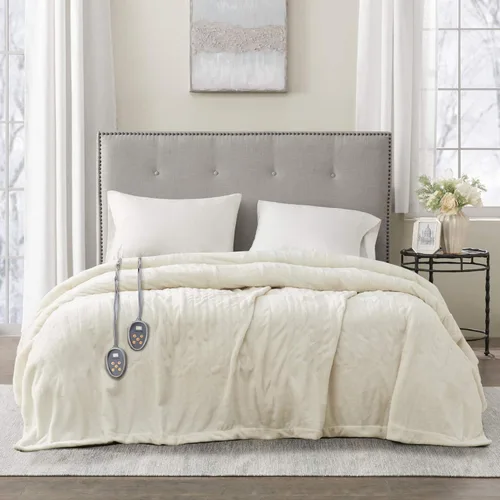 Miniatura 10 de Manta eléctrica térmica Beautyrest para clima frío, manta térmica de calentamiento rápido, apagado automático, prácticamente cero EMF, configuración