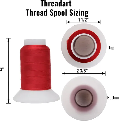 Miniatura 3 de Hilo elástico lanudo de Threadart para serger - Bobinas de 1000 m - Hilo de nailon para traje de baño, lencería, tejidos - Negro - Color 9228