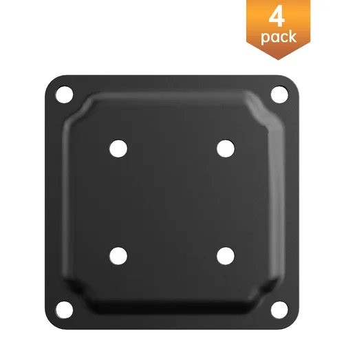Miniatura 3 de Paquete de 4 conectores de placa de poste de madera de 4 x 4 pulgadas, base de poste de cubierta con recubrimiento en polvo, base de anclaje