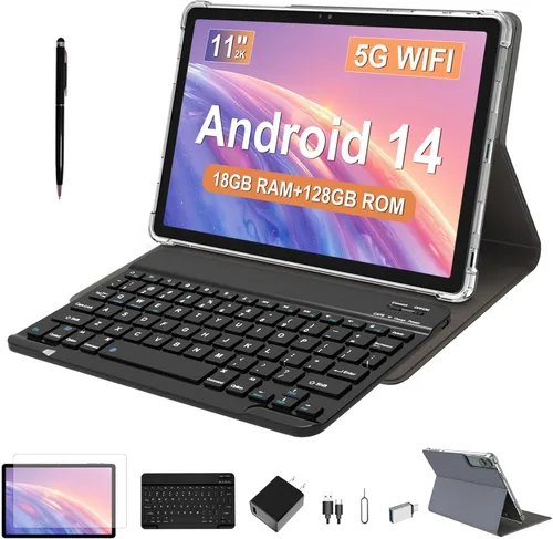 Miniatura 2 de Tablet Android de 11 pulgadas, 18 GB de RAM, 128 GB de ROM, expansión de 1 TB, pantalla 2K, T616 Octa-Core, WiFi 5G, cámara de 13 MP+5 MP+5 MP