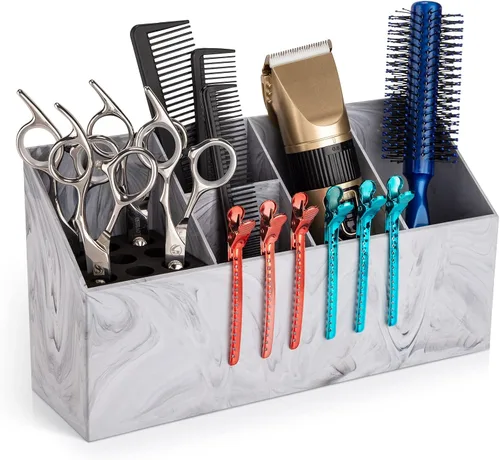 Miniatura 11 de Noverlife - Caja organizadora profesional para tijeras de barbero, organizador de almacenamiento para tijeras de peluquería de salón, peines, clips