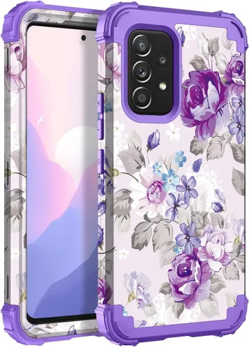 Miniatura 114 de Hocase Funda para Galaxy A37 5G, protección resistente a prueba de golpes, parachoques de goma de silicona suave+funda protectora híbrida