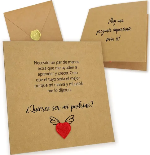 Miniatura 8 de ¿Quieres ser mi padrino? Tarjeta de propuesta, Regalo de propuesta de padrino, Regalos de padrino del ahijado, Tarjeta de solicitud de padrino