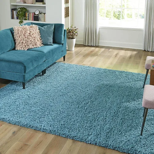 Miniatura 73 de Unique Loom Zuniga Solid Shag Collection alfombra moderna de felpa negra de área (7' 0 x 10' 0)