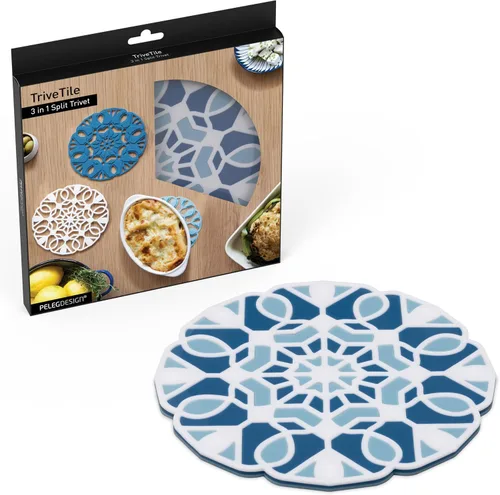 Miniatura 9 de Peleg Design TriveTile - Juego de salvamanteles para ollas y sartenes calientes, divertido y decorativo, salvamanteles de cocina antideslizantes
