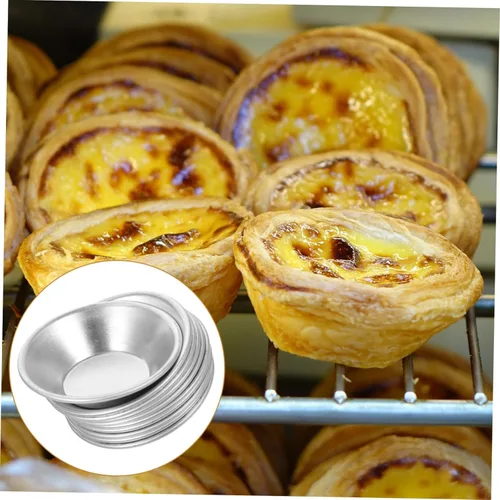 Miniatura 8 de Homoyoyo Moldes para tartas de chocolate, 10 unidades, cacerola para quiche, mini moldes para tartas, herramienta para hornear galletas, sartén