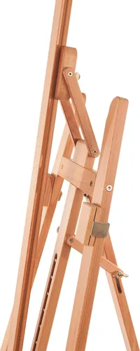 Miniatura 6 de Mabef Caballete de lira de madera M/11, caballete ajustable para artistas de interiores, madera de haya, soporta hasta 22 libras, soporte de lona