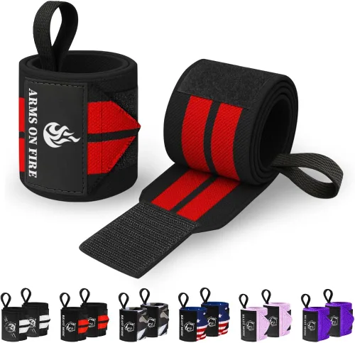 Miniatura 37 de TECEUM Weightlifting 18" & 12" Wrist Wraps with Thumb Loop – Heavy Duty Wrist Workout Braces for Men and Women – Ideal for Powerlifting, Strength