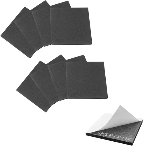 Miniatura 13 de Storystore 5 hojas acolchadas de espuma de 12 x 8 x 1/8 pulgadas, autoadhesivas, de espuma de celda cerrada, de neopreno, aislantes, almohadillas