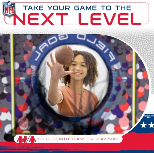 Miniatura 6 de Franklin Sports NFL Mini juego de tiro de fútbol americano – NFL Door Jam Football Over the Door Target + (4) mini bolas – Juego de lanzamiento de 3