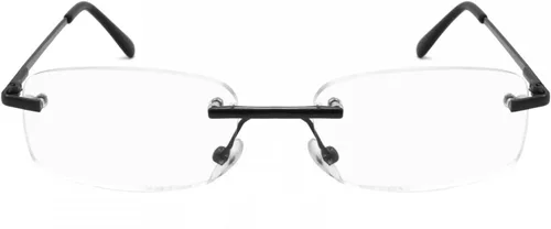 Miniatura 2 de Paquete de 2 lentes de lectura unisex con marco de metal sin montura con estuche para hombres y mujeres