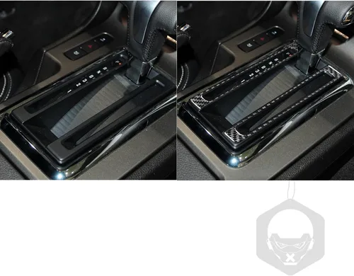 Miniatura 3 de NVCNX Fibra de Carbono Compatible con Ford Mustang GT Shelby 2010-2014 2011 2012 2013 Consola Central del Coche Transmisión Automática Caja