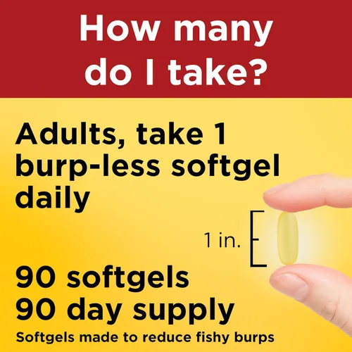 Miniatura 5 de Nature Made Burp Less Ultra Omega 3 Suplementos de Aceite de Pescado, 1400mg de Aceite de Pescado Omega 3 como Ésteres de Etilo para Apoyo a