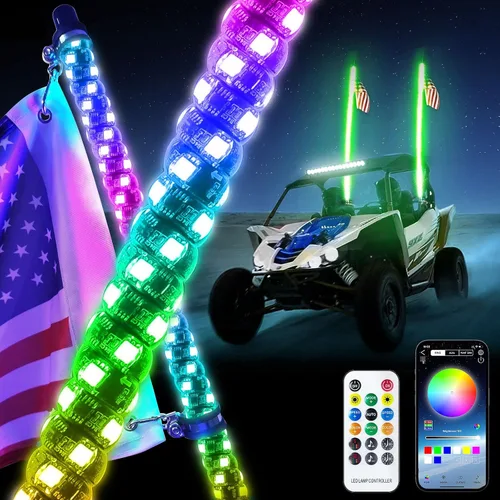 Miniatura 8 de 1 pieza de luces de látigo con base de resorte, base de resorte de látigo LED de liberación rápida para ATV, resorte de látigo de ATV para UTV, ATV