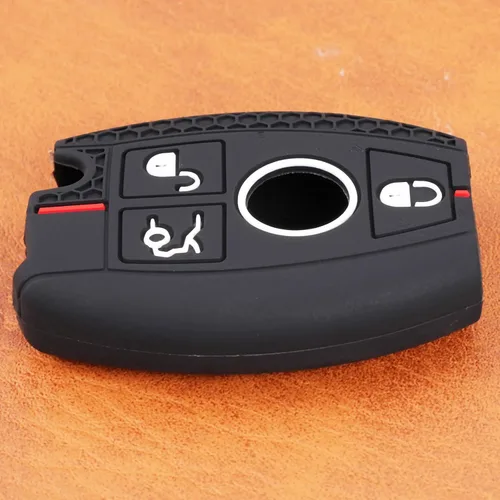 Miniatura 5 de DON'T TOUCH MY KEY Paquete de 2 fundas de silicona para llavero remoto de 3 botones compatibles con Mercedes Benz GLA GLK CLA GLS SLK