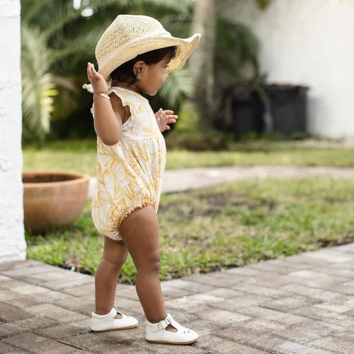 Miniatura 5 de Burt's Bees Baby Mameluco para bebé, 100% algodón orgánico, traje corto de una pieza para niñas recién nacidas a 24 meses