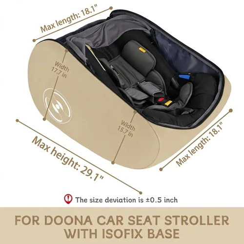 Miniatura 4 de YOREPEK Bolsas acolchadas para asiento de automóvil para viajes aéreos, se adapta al asiento de automóvil Doona con base isofix, mochila resistente