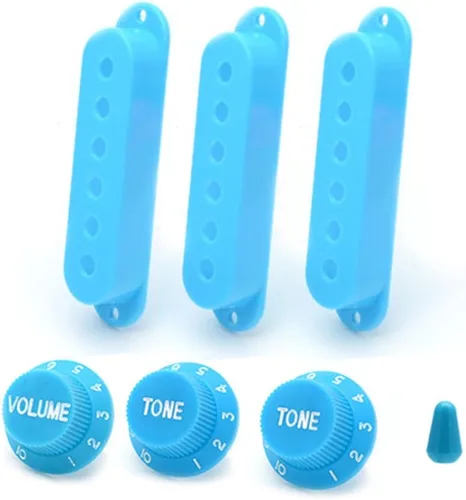 Miniatura 11 de ROZILO ST Strat - Juego de interruptores de bobina individual de 6 agujeros, 2 tonos y 1 volumen para guitarra eléctrica, cromadas Cromado
