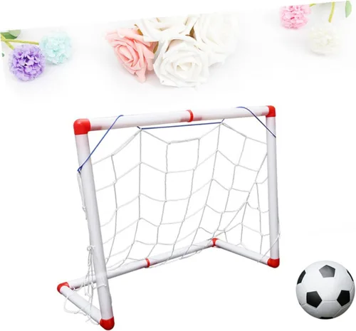Miniatura 8 de Mini portería de fútbol con fútbol e inflador, red deportiva plegable para interiores para puerta de fútbol portátil resistente a la intemperie