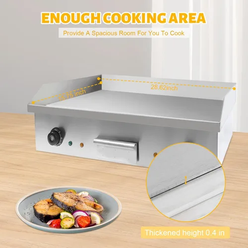 Miniatura 6 de 4400W 110V Teppanyaki, plancha eléctrica de la encimera de la encimera comercial de la parrilla plana de la parrilla de la parrilla de la placa