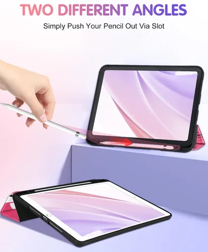 Miniatura 4 de Uppuppy para iPad 9ª/8ª/7ª Generación Funda de 10.2 Pulgadas para Niñas Lindas Mujeres Folio Smart Cover con Soporte para Lápices Diseño de Labios