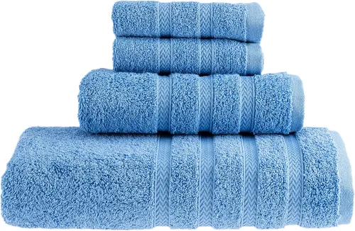Miniatura 24 de HALLEY Paquete de 4 toallas de mano turcas de alta calidad (4 piezas) de 650 GSM, altamente absorbentes, súper suaves, 100% algodón, 4 toallas