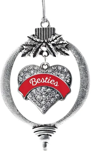 Miniatura 143 de Inspired Silver Adornos festivos de dije de corazón pave de plata con circonitas cúbicas