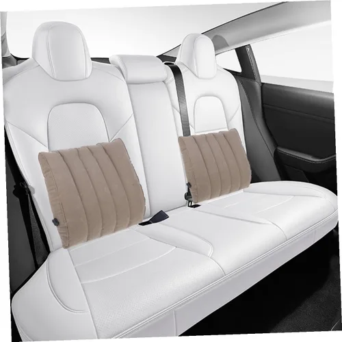 Miniatura 8 de Cabilock Almohada inflable para asiento de oficina, soporte lumbar, almohada de aire para viajes, gris claro, 1 ud