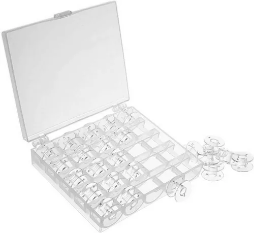 Miniatura 2 de CKPSMS Marca: 25 BOBBINS de plástico #68001389 Compatible con/Reemplazo para Pfaff Brand Ambition 620/630 Singer Brand C430 SE340 Legacy