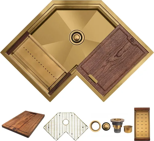 Miniatura 10 de Strictly Sinks Fregadero de Cocina Esquinero de 30 Pulgadas Bajo Encimera – Fregadero Mariposa Bajo Encimera de Acero Inoxidable Calibre 16