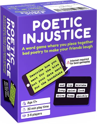 Poetic Injustice - Un juego de palabras donde haces mala poesía para reír - Divertido juego de notas magnéticas y divertido juego de fiesta para