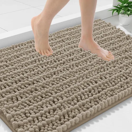 Miniatura 339 de Smiry Alfombras de Baño 24x16 pulgadas, Alfombras de Baño de Chenilla Extra Suaves y Absorbentes, Respaldo de Goma Antideslizante, Lavable a Máquina