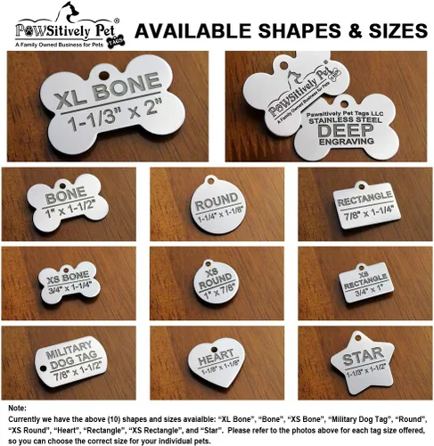 Miniatura 2 de Placa personalizable para identificación de mascotas con grabado en parte delantera y trasera, acero inoxidable para perros y gatos, normal, Negro