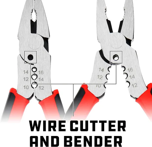Miniatura 3 de Powerbuilt Alicates extractores de tornillos pelados, Alicates Linesman de servicio pesado de 6 ", alicates multiusos para extracción