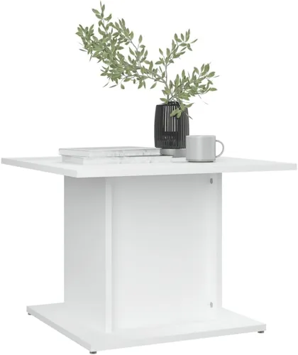 Miniatura 3 de Mesa auxiliar, mesa de centro de tronco, mesa de centro para sala de estar, oficina, balcón, estudio, sala de estar familiar, color blanco, 21.9 x