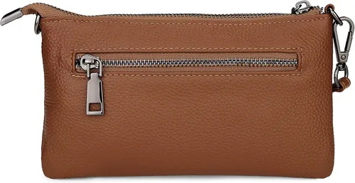 Miniatura 4 de Uromee Cartera de mano para mujer, de piel auténtica, con cadena de hombro desmontable