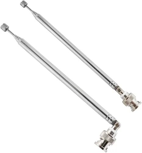 Miniatura 2 de BNC conector macho Antena telescópica 7 secciones VHF UHF 27.0 in/27IN Antena telescópica BNC Plug Antena para CB Radio Policía Escáner Jamón Radio