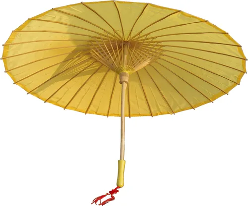 Miniatura 26 de Parasol de tela de bambú liso, ideal para recuerdos de fiesta de boda (fucsia)