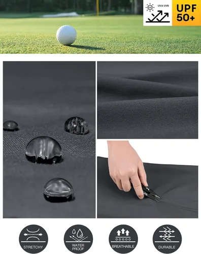 Miniatura 4 de SPECIALMAGIC Pantalones de golf para hombre, elásticos, ajustados, ligeros, con bolsillos con cremallera
