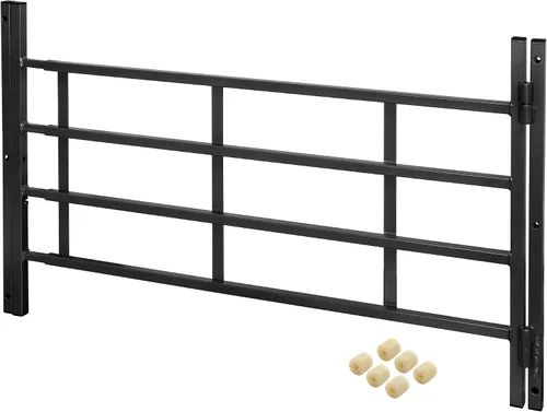 Miniatura 7 de Prime-Line S 4782 - Parrilla de ventana de acero al carbono pintado en negro, 4 barras y bisagras (paquete individual)