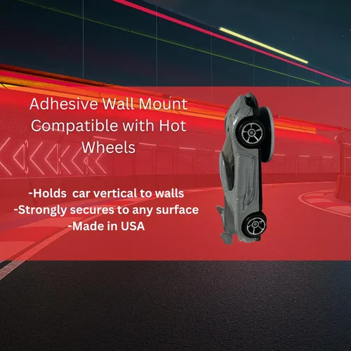 Miniatura 3 de Organizador de pared de automóvil de juguete compatible con Hot Wheels Exhibe autos en la pared y fuera del piso Fácil acceso y adhesivo paquete