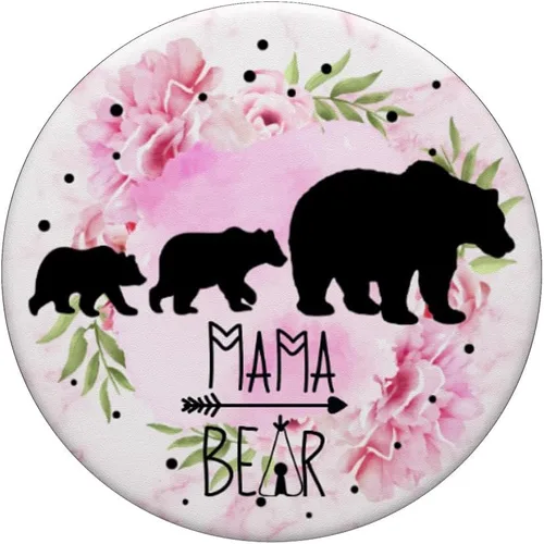 Miniatura 3 de Regalo de mamá oso y 2 cubitos diseño de flores regalo para mamá – PopSockets agarre y soporte para teléfonos y tabletas
