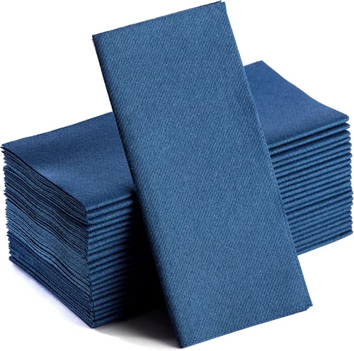 Miniatura 16 de Servilletas de papel azul bebé, tela desechable de lino como servilletas de cena, toallas de mano, suaves, absorbentes, servilletas de mano de papel