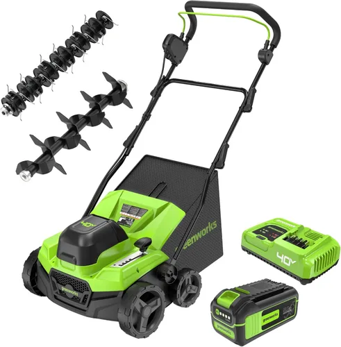 Miniatura 14 de Greenworks DT13B00 - Escarificador con cable de 13 amperios y 14 pulgadas