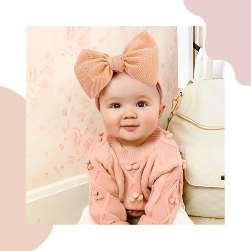 Miniatura 4 de YanJie Diademas para bebé, hechas a mano, de nailon, elásticas, con lazos para el pelo, para recién nacidos, niñas, niños pequeños y niños en negro