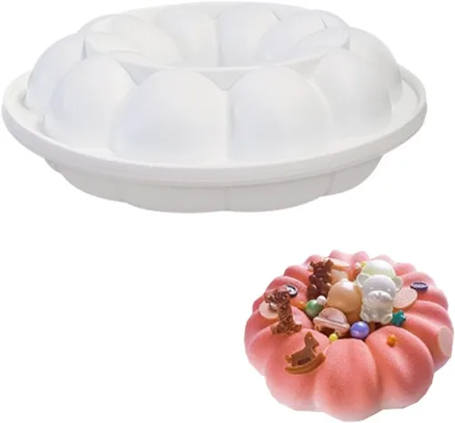 Miniatura 11 de Molde de silicona para pastel de mousse francés de una sola flor 3D de 6 pulgadas, molde de silicona para tartas, crisantemo, girasol, dona, barra