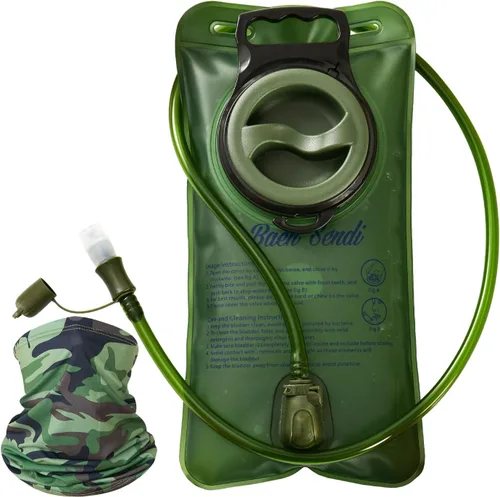 – Bolsa de hidratación de 2 litros/70 oz – Pack de 2 (1 pieza azul + 1 pieza verde armado) – Paquete de hidratación sin BPA de reemplazo, para