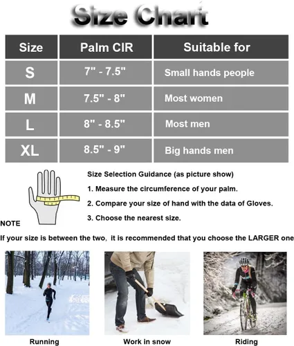 Miniatura 7 de Guantes de invierno para hombres y mujeres, guantes de pantalla táctil, guantes de correr, guantes de ciclismo, guantes cálidos